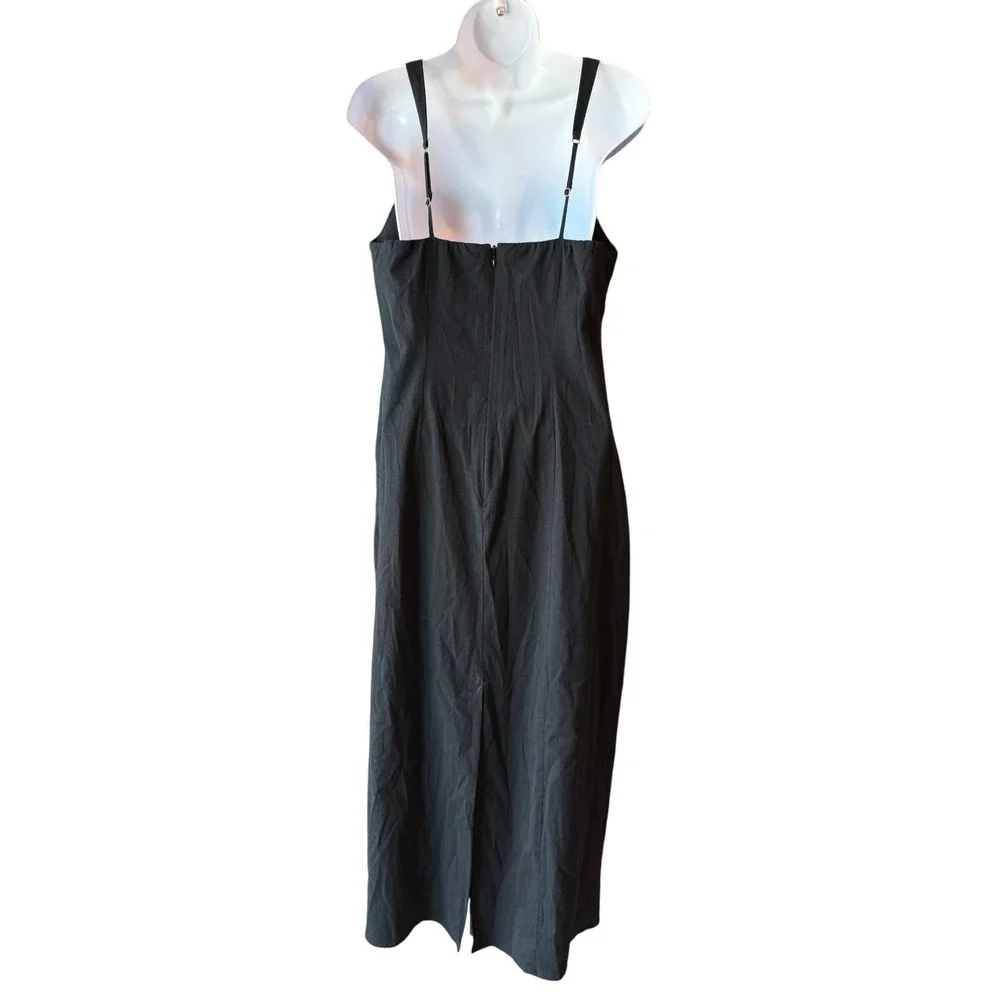 Abercrombie & Fitch Black Cotton Maxi Slip Dress Size Large Petite
